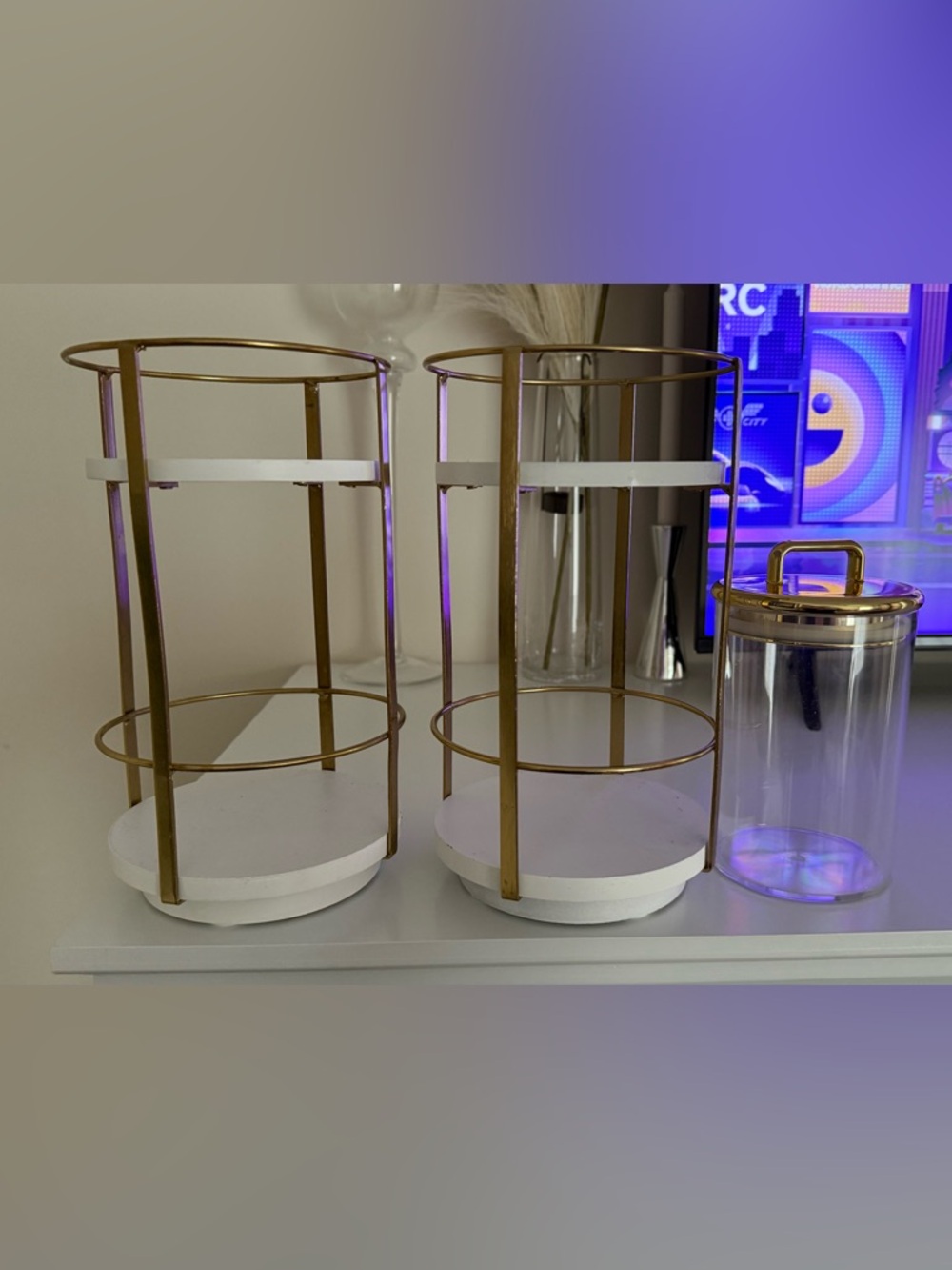 Make-Up & Skincare Organizer Bundle - 2 Stands Spin/Rotate & 1 Container Opens